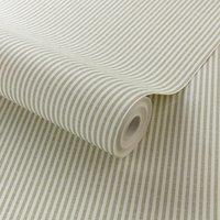 Grandeco Pinstripe Nursery Textured Wallpaper in Green | Size: 1 Pack