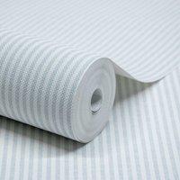 Grandeco Pinstripe Nursery Textured Wallpaper in Baby Blue | Size: 1 Pack