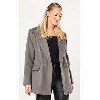 Dorothy Perkins Women's Smart Pocket Detail Blazer Coat in Grey | Size: Medium