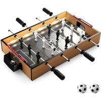 Costway 51cm Foosball Table Kids Adults Tabletop Football Table w/LED Lights in Natural