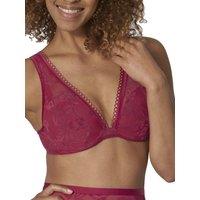 Triumph Women's Velvet Rose Spotlight Padded Bra in Red | Size: 34D