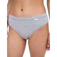 Chantelle Women's Cotton Comfort Hi Cut Brief in Grey | Size: 14