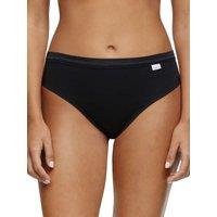 Chantelle Women's Cotton Comfort Hi Cut Brief in Black | Size: 10