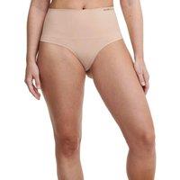 Chantelle Women's Smooth Comfort Sculpting High Waist Thong in Nude | Size: 16