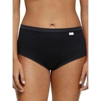 Chantelle Women's Cotton Comfort High Waist Brief in Black | Size: 10