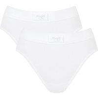 Sloggi Women's Double Comfort Tai 2 Pack Briefs in White | Size: 8