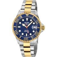 Gevril Men's Wall Street, Swiss Automatic Watch, Blue Dial, Unidirectional rotating bezel Bezel, 316L Stainless Steel, & Sapphire Crystal in Navy