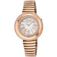 Gandria Swiss Diamond Watch, 316L SS/IPRG Case, White MOP Dial, RG Bracelet