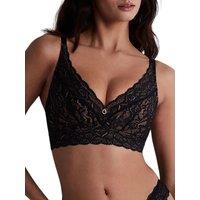 Aubade Women's Rosessence Care Triangle Bralette in Black | Size: 16