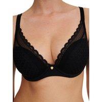 Chantelle Women's Norah Chic Plunge T-Shirt Bra in Black | Size: 38C