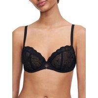 Chantelle Women's Fleurs Covering Underwired Bra in Black | Size: 34F
