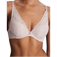 Aubade Women's Rosessence Care High Apex Plunge Bra in Pink | Size: 32A
