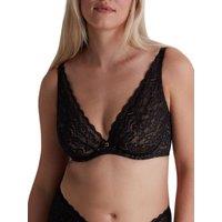 Aubade Women's Rosessence Care Triangle Plunge Bra in Black | Size: 32C