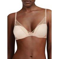 Chantelle Women's Festivite Plunge T-Shirt Bra in Nude | Size: 38D