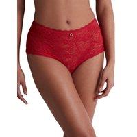 Aubade Women's Rosessence Care High Waisted Brief in Red | Size: 10