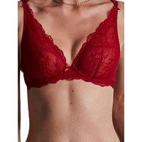 Aubade Women's Danse Des Sens Triangle Plunge Bra in Red | Size: 36B