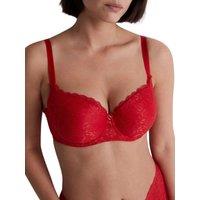 Aubade Women's Rosessence Care Half Cup Bra in Red | Size: 36B