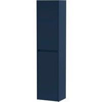 Balterley Square Wall Hung 2 Door Tall Bathroom Unit, 350mm - Midnight Blue