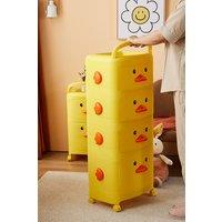 4 Tier Rolling Utility Cart with Drawer Utility Storage Organizer Multifunctional Storage Cart for Bathroom, Office, Living Room
