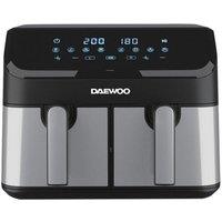 Daewoo Large 9 Litre Digital Dual Air Fryer Oven Smart Sync Double Basket 2x 4.5L Drawers in Black
