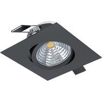 Loops Wall / Ceiling Flush Downlight Black Aluminium 6W Built in LED 2700K