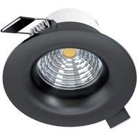 Loops Wall / Ceiling Flush Downlight Black Aluminium 6W Built in LED 88mm Round