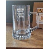 Afewhometruths Engraved Tankard Gift for Rock Climber in Clear | Size: 500ml