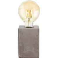 Loops Table Lamp Desk Light Grey Ceramic Square Base 1 x 60W E27 Bulb Holder