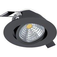 Loops Wall / Ceiling Flush Downlight Black Aluminium 6W Built in LED 88mm Round
