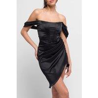 Jaded Rose Women's Dalina Boned Off-The Shoulder Mini Dress in Black | Size: 10