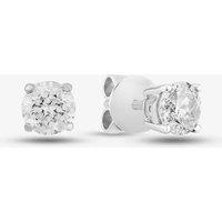 T.H.Baker Women's 18ct White Gold 1.00ct Four Claw Diamond Stud Earrings TH0132528 in Silver