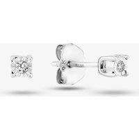 T.H.Baker Women's 9ct White Gold Diamond 0.03ct Stud Earrings SKE26676-03 (WG) in Silver