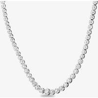 T.H.Baker Women's 9ct White Gold 1.00ct Diamond 16 Inch Necklace TH0121893 in Silver | Size: 16 inches