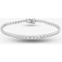 T.H.Baker Women's 18ct White Gold 1.50ct Diamond Tennis Bracelet TH0133080 in Silver | Size: 7 inches