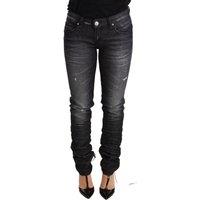 Stacked Hem Distressed Jeans Wo - Black Jeans