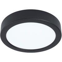 Loops Wall / Ceiling Light Black 160mm Round Surface Mounted 10.5W LED 3000K