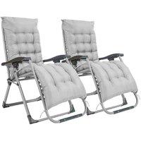 Smart Living Zero Gravity Reclining Chair with Cushion & Pillow in Grey