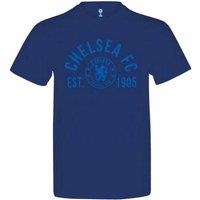 Chelsea FC Men's Logo Established Navy T-Shirt | Size: Large
