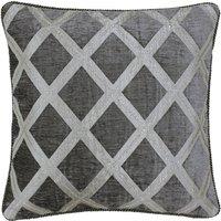 Paoletti Hermes Chenille Braid Edged Cushion in Dark Grey | Size: 45 cm x 45 cm