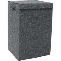 MANTRARAJ Foldable Laundry Clothes Hamper With Lid 85 Liter Laundry Hamper in Dark Grey