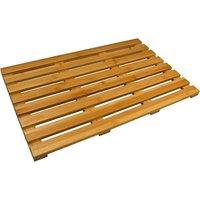 MANTRARAJ Non-Slip Bath Mat Bathroom Duckboard Bamboo Shower Mat in Brown