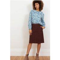 Kite Women's Stalbridge Organic Cotton Cord Skirt in Brown | Size: 20