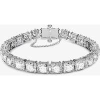 Swarovski Women's Millenia Square White Crystal Bracelet 5599202 in Silver | Size: 17 cm