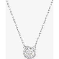 Swarovski Women's Constella Rhodium-Plated Halo Necklace 5636264 in Silver | Size: Adjustable