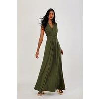Monsoon Women's 'Thea' Twist Me Tie Me Maxi Dress in Green | Size: 22