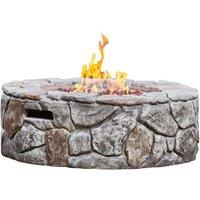 Outdoor Garden Round Propane Gas Fire Pit Table Burner