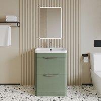 Balterley Floor Standing Vanity Unit Bathroom 600 x 450 x 840mm - Green