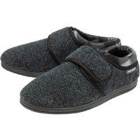 Dunlop Men's Orthapedic Easy Close Velcro Slippers in Grey | Size: 9