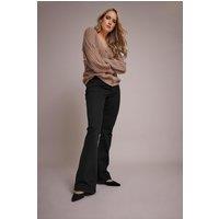 Long Tall Sally Women's Tall Denim Flare Jeans in Black | Size: 18XL