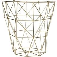 Orsina Durable Gold Finish Tall Storage Basket, Functional Storage Basket For Kitchen, Stylish Decorative Basket